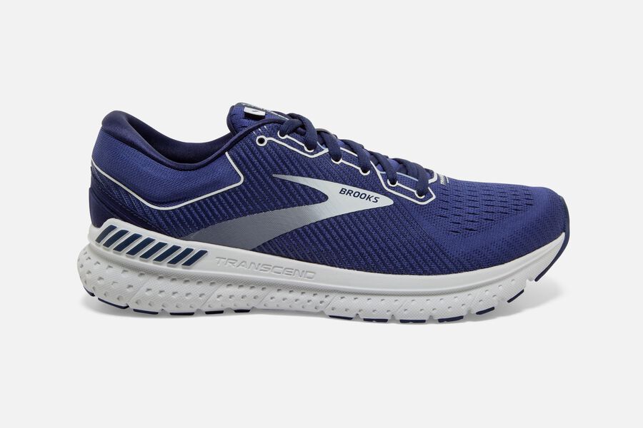 Brooks Transcend 7 Road Löparskor Herr - Marinblå/Silver - 6438-XRUVQ